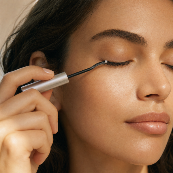 Sweeping serum along the upper lash line